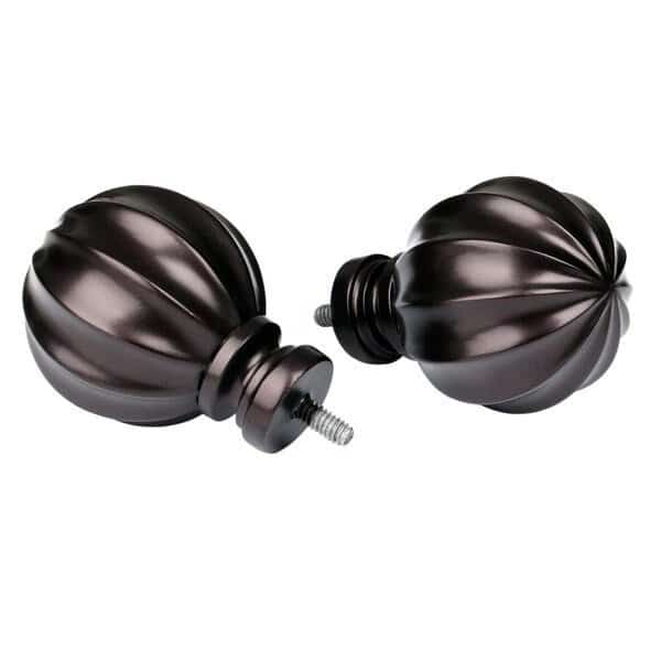 86-120 in. Curtain Rod with Decorative Ball Finial - Bronze