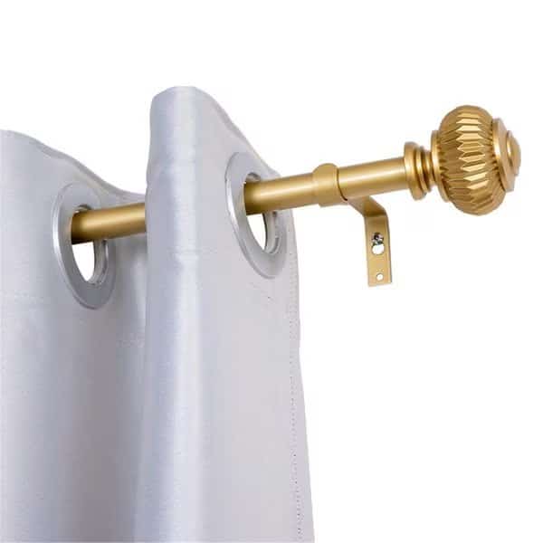 0.75 in. Curtain Rod for 48-86 in. Windows, Gold