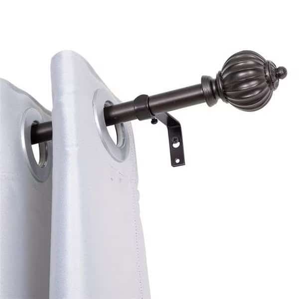 Utopia Alley D48RB 0.75 in. Single Decorative Drapery Adjustable Curtain Rods for Windows 86 to 120 in. - Oil Rubbed Bronze
