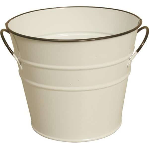 Wald Imports 8682-7P 7 in. Pearl White Metal Pot Cover  Pack of 2