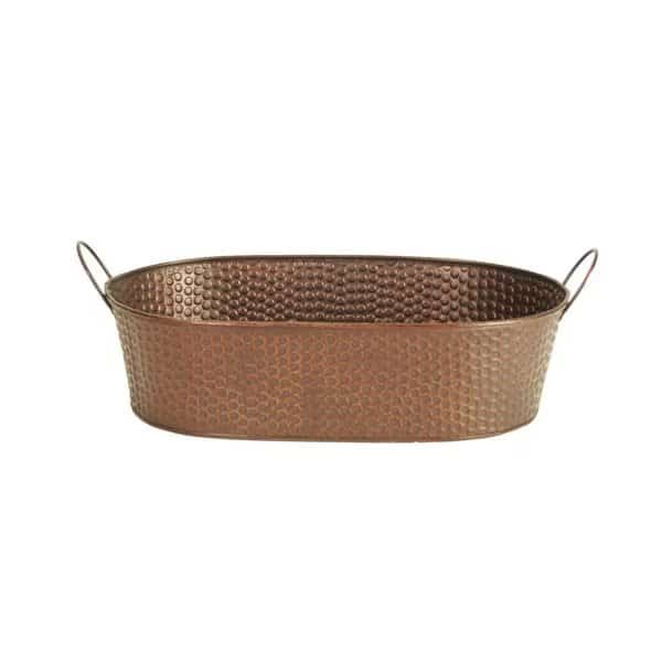 7105-14 14 in. Hammered Metal Planter, Wald Imports, Mfr#: 7105/14