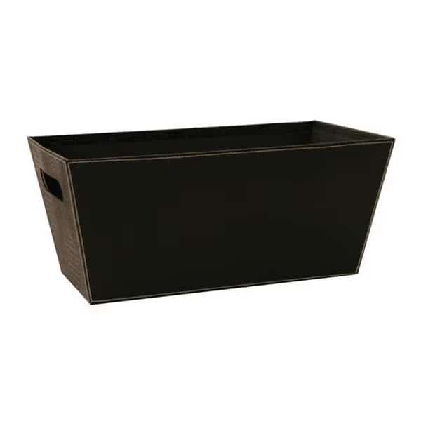 Wald Imports 7118-BLK 13 in. Paperboard Tote  Black  Pack of 2