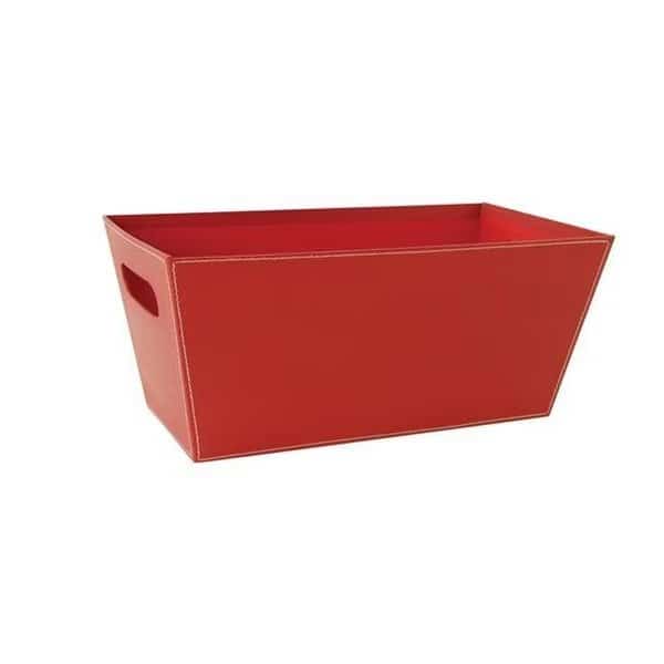 Wald Imports 7118-RED 13 in. Paperboard Tote  Red  Pack of 2
