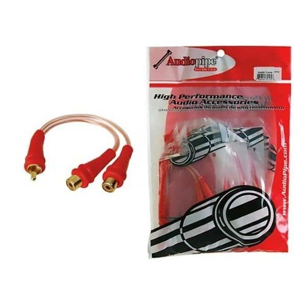 Nippon BMSGYM2F 1M-2F Audiopipe RCA Splitter; Bag of 10