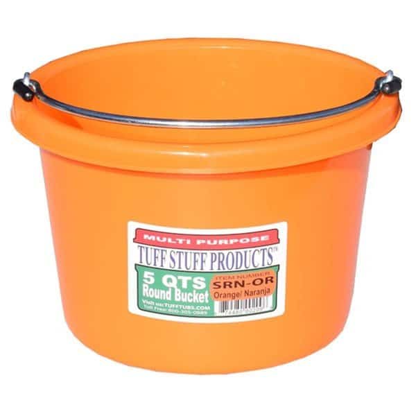 5 qt. Round Bucket, Orange