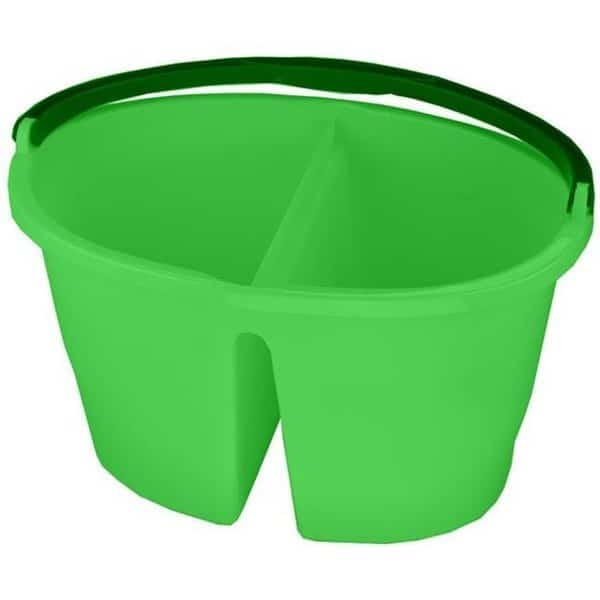 Tuff Stuff Products OB17LG 17 qt. Oval 2-in-1 Utility Bucket; Light Green