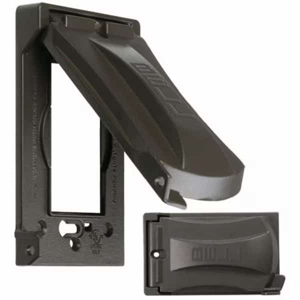 One Gang Vertical 12 in. 1 Cover, Bronze