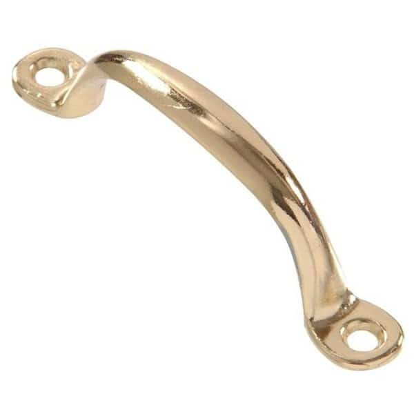 Carded - Utility Door Pull; Brass Plated - 3.75 in.