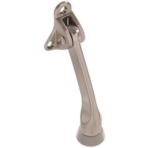 Carded - Kickdown Door Stop; Satin Nickel - 4 in.