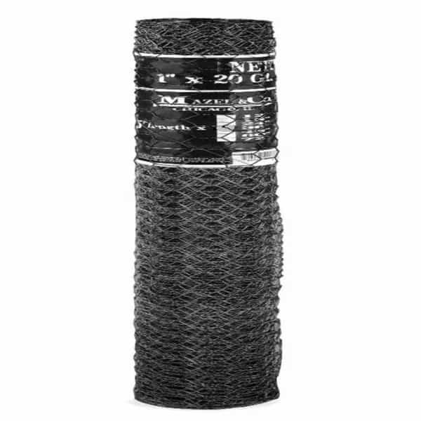 Mazeland 500150601B Netting - Vinyl 1 x 60 in. x 150 ft. 20 Gauge; Black