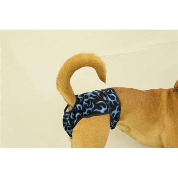Seasonals 41116BFL Washable Female Dog Diaper; Blue Flames - Extra Large