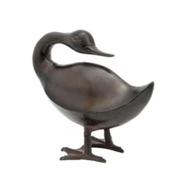 Achla E-10 Bye Duck Statue - Bronze Aluminum