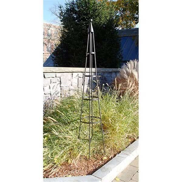 Achla OBL-02 Decor White Wrought Iron Obelisk, Achla Designs, Mfr#: OBL-02