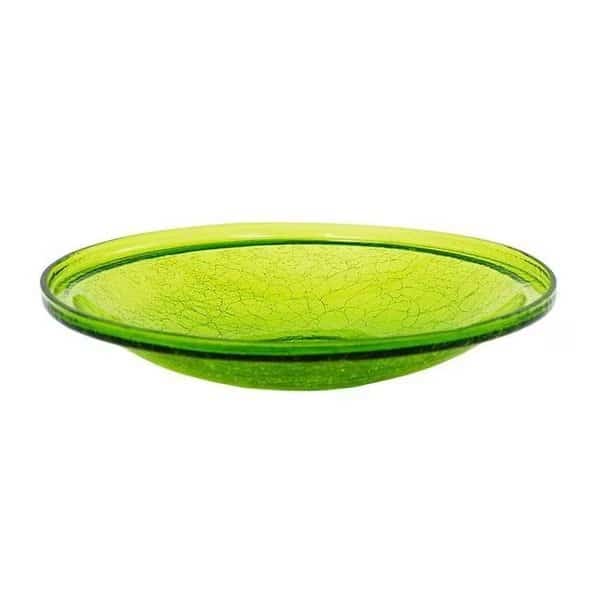 Achla CGB-14FG 14 in. Fern Green Crackle Glass Bowl