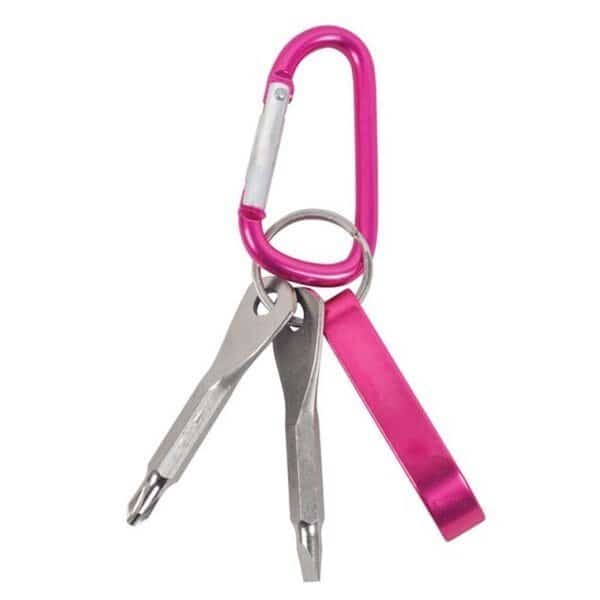 H0005 Carabiner Key Chain with Tools, 12PK