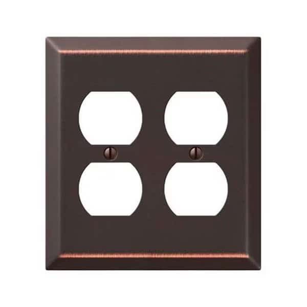 163DDDB 2 Duplex Wall Plate  Aged Bronze