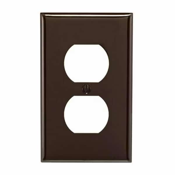 1 Gang Brown Receptacle Wall Plate