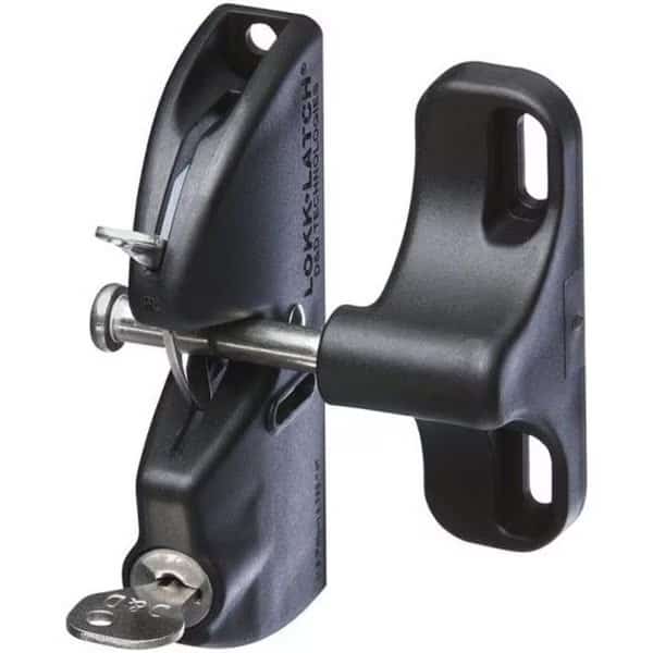 Stanley Hardware N346-201 Latch Gate Lockable; Black