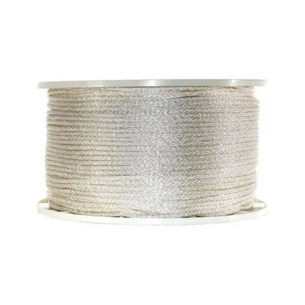 G1012S1000S Solid Braided Nylon Rope Spool White - 0.18 in. x 1000 ft.