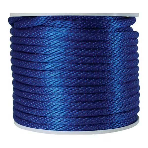 P7240S0200B48S Solid Braided Poly Derby Rope Blue