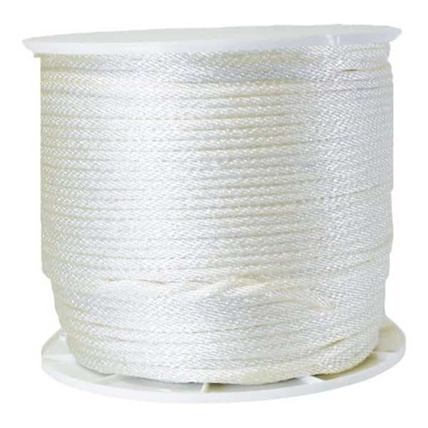 G1016S1000S 0.25 in. x 1000 ft. Solid Braid Rope Nylon White