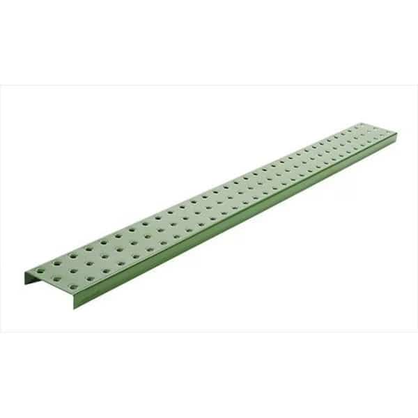 Alligator Board ALGSTRP3x32PTD-GRN Green Powder Coated Metal Pegboard Strips with Flange - Pack of 2