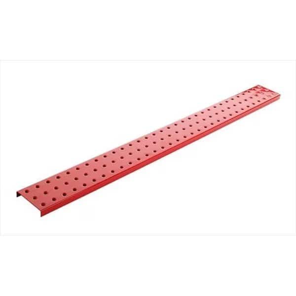 Alligator Board ALGSTRP3x32PTD-RED Red Powder Coated Metal Pegboard Strips with Flange - Pack of 2