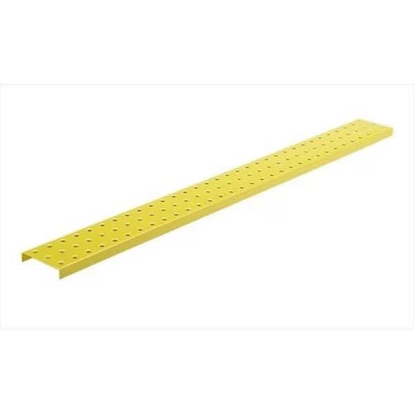Alligator Board ALGSTRP3x32PTD-YEL Yellow Powder Coated Metal Pegboard Strips with Flange - Pack of 2