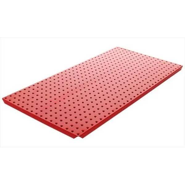 Alligator Board ALGBRD16x32PTD-RED Red Powder Coated Metal Pegboard Panels with Flange - Pack of 2