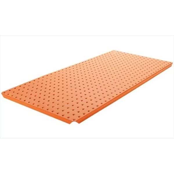 Alligator Board ALGBRD16x32PTD-ORG Orange Powder Coated Metal Pegboard Panels with Flange - Pack of 2
