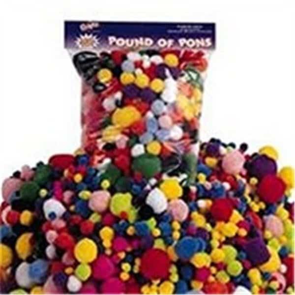 0.75 In. Puffy Poms, 100 Piece