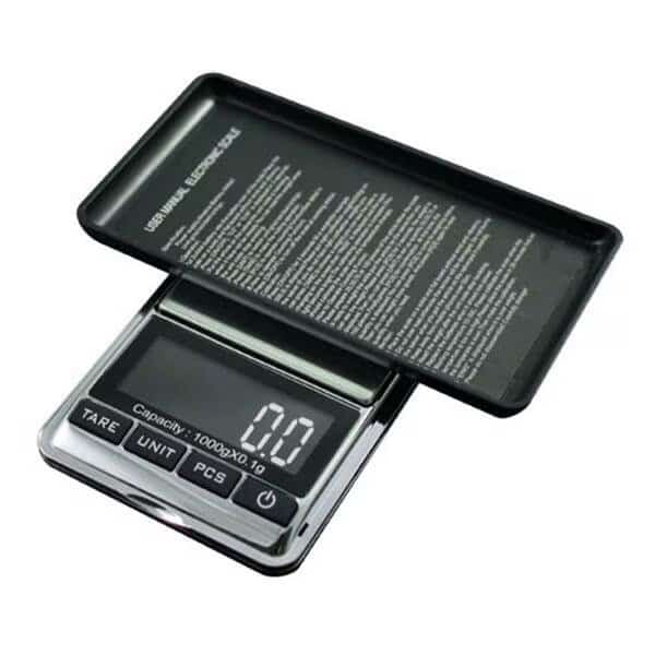 1000 x 0.1G Digital Pocket Scale - Chrome