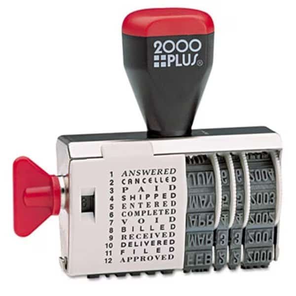 Consolidated Stamp 010180 2000 PLUS Dial-N-Stamp; 12 Phrases; 1.5 x .13