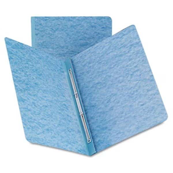 Side Opening Pressboard Report Cover Prong Fastener Letter Blue