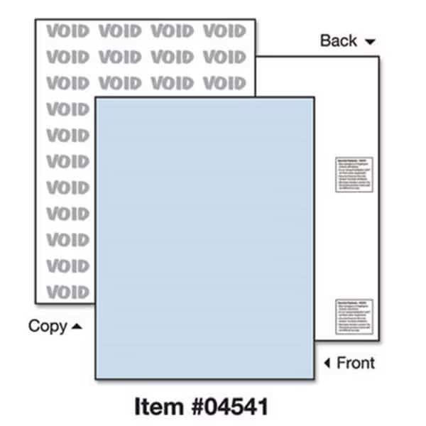 Paris Business Products 04541 DocuGard Security Paper- Blue- 8-1/2 x 11- 500/Ream
