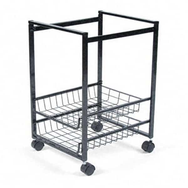 Mobile File Cart with Sliding Baskets  16w x13d x 19-1/2h  Black