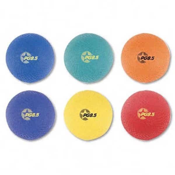 Playground Ball Set  Nylon  Assorted Colors  Six per Set