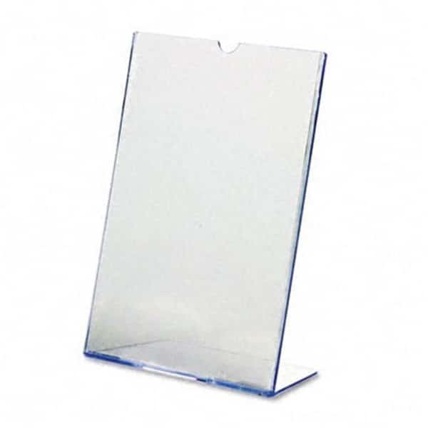 Deflect-O 590101 Superior Image L-Frame Base Slanted Desktop Sign Holder  Plastic  8-1/2 x 11