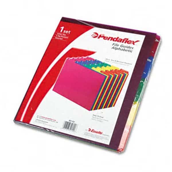 Top Tab File Guides Alpha 1/5 Tab Polypropylene Letter 25/Set
