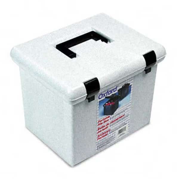 Portafile File Box Letter Plastic 14-7/8 x 12-1/8 x 11-7/8 Granite