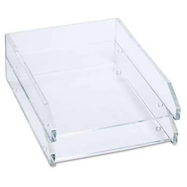 Double Letter Tray  Two-Tier  Acrylic  Clear