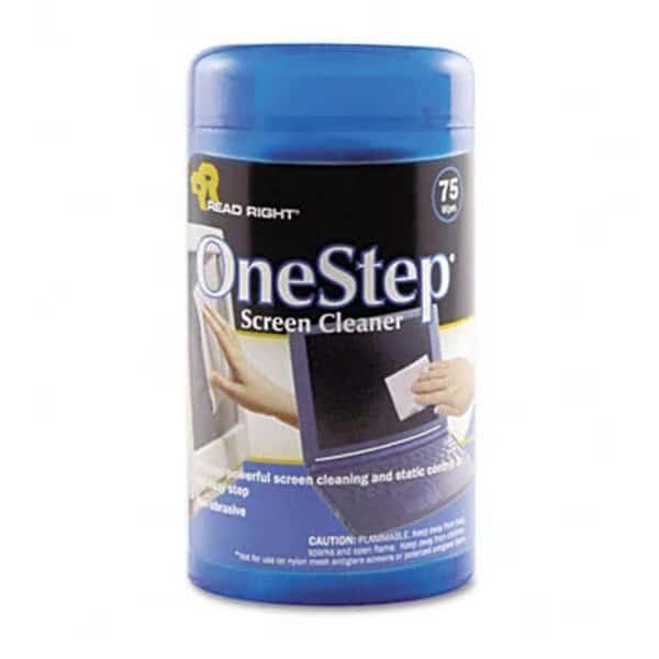 OneStep CRT Screen Cleaner Wet Wipes Cloth 5-1/4 x 5-3/4 75/Tub