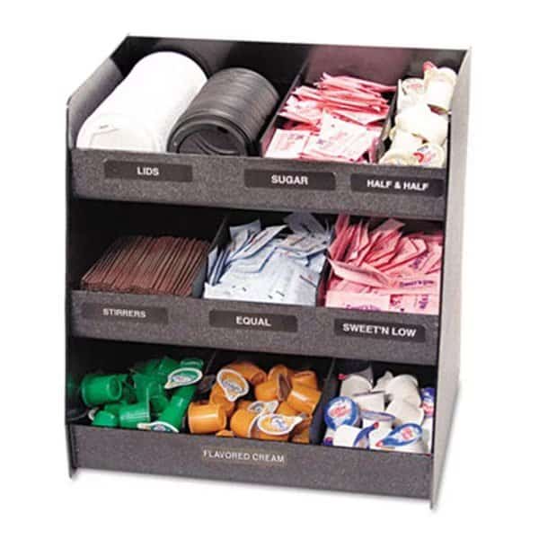 Vertiflex VFC1515 Vertical condiment organizer  14-1/2w x 11-3/4d x 15h  black