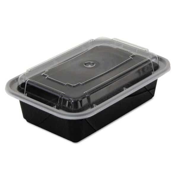 Pct NC838B 5 x 7.25 x 2 in. Versatile Container - Black & Clear; 24 oz.