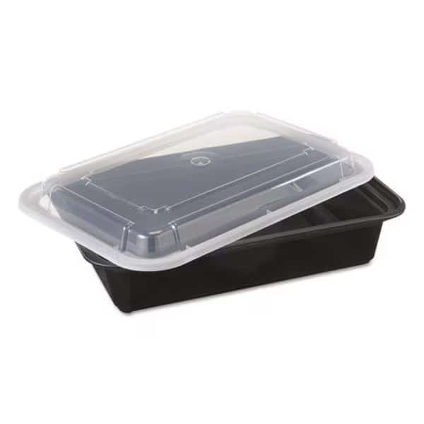 Pct NC888B 6 W x 8.5 D x 2 H in. Versatile Container - Black & Clear; 38 oz.