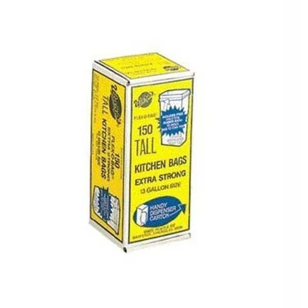 Warp Brothers Kitchen Bags 150 Count- White 13 Gallon - FBP13-150-FB13-150