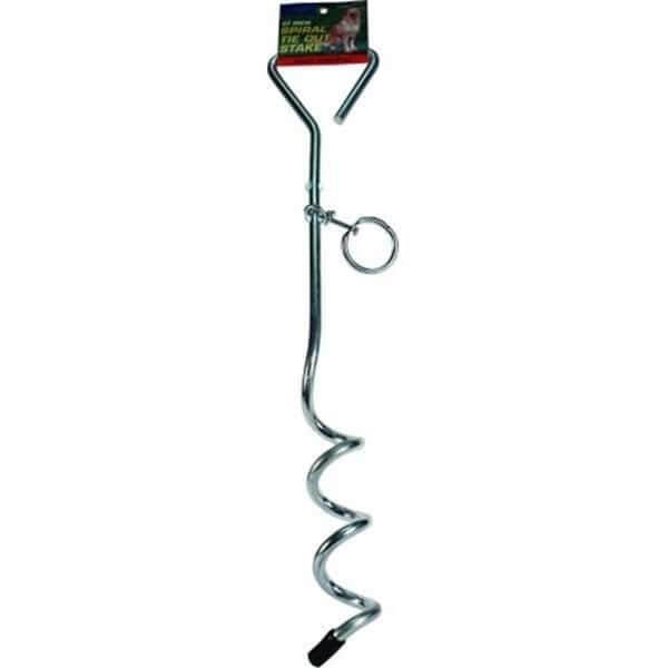 Coastal Pet Products 828015 Titan Spiral Tie Out Stake - Silver; 17 in.