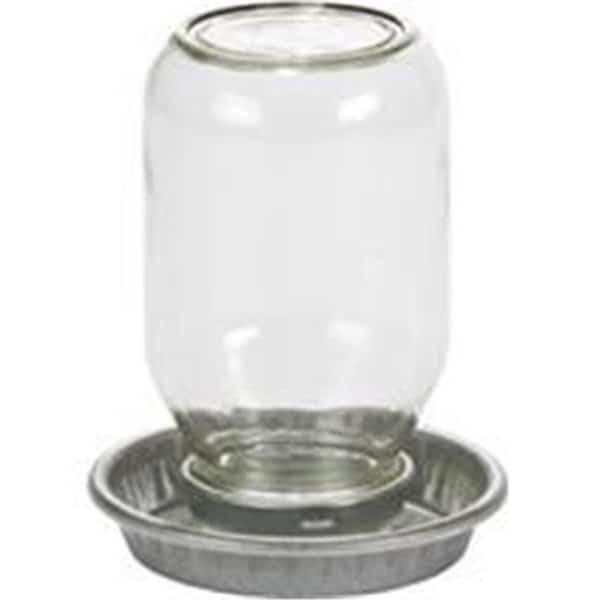 Miller Mfg Co Inc P-Mason Jar Baby Chick Waterer- Clear 1 Quart MJ9826