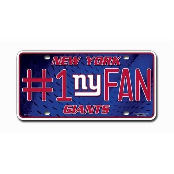 New York Giants License Plate No 1 Fan