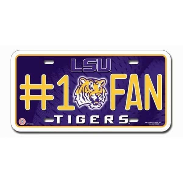 LSU Tigers License Plate No 1 Fan